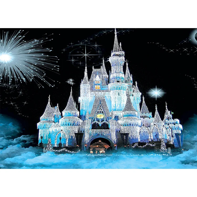 Beautiful Castle (Canvas) Special Shaped Drill Diamond Painting gbfke