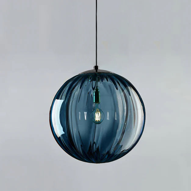 Nordic Minimalist Modern Water Pattern Glass Ball Pendant Light