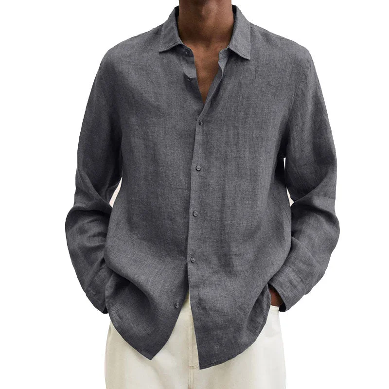 Letclo™ Men's Linen Regular-Fit Shirt letclo Letclo
