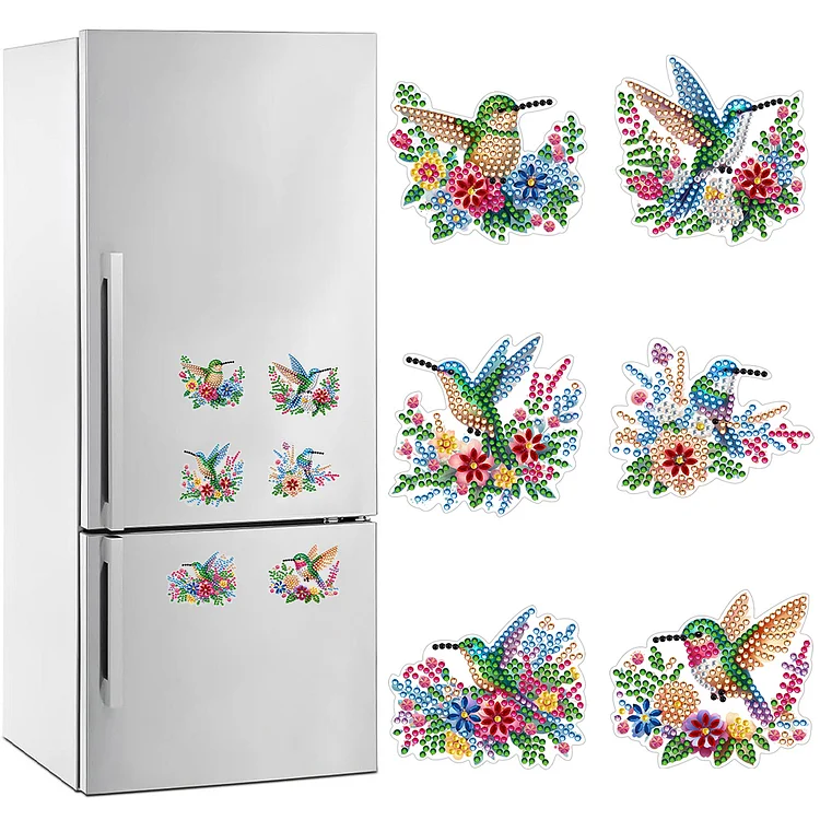 Special Shape Hummingbird Diamond Painting Cartoon Fridge Magnetic Stickers gbfke