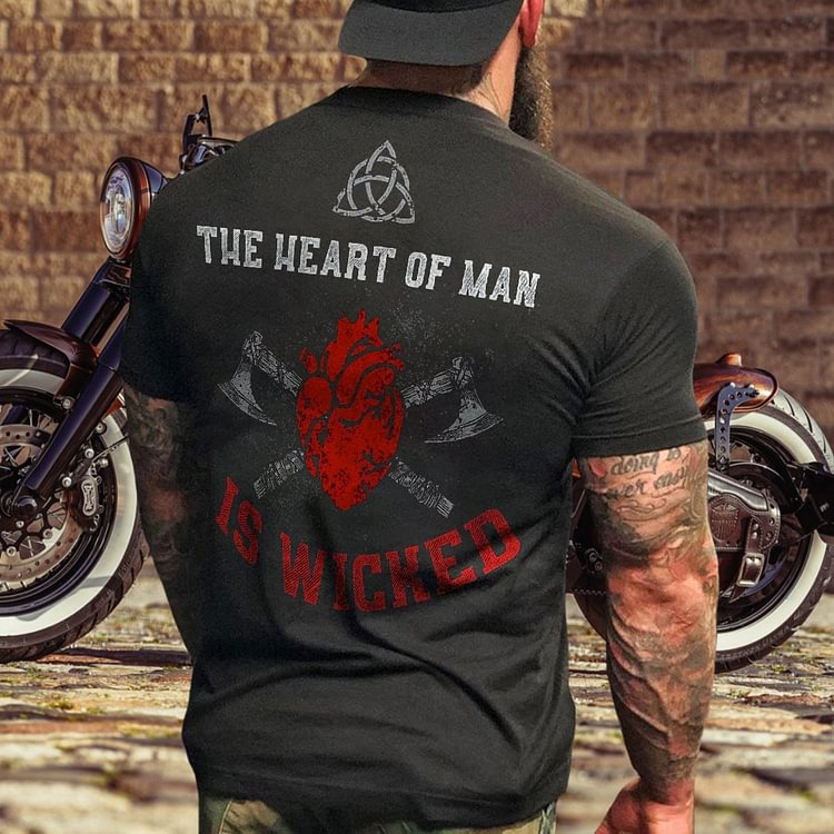 A Man's Heart Is Evil Printed Mens Tee
