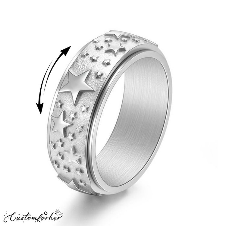 Pentagram Rotatable Ring