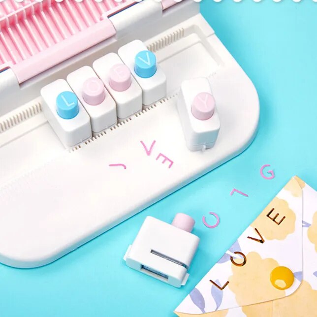 Journalsay Manual 26 English Letter Embossing Punch Hole Punch