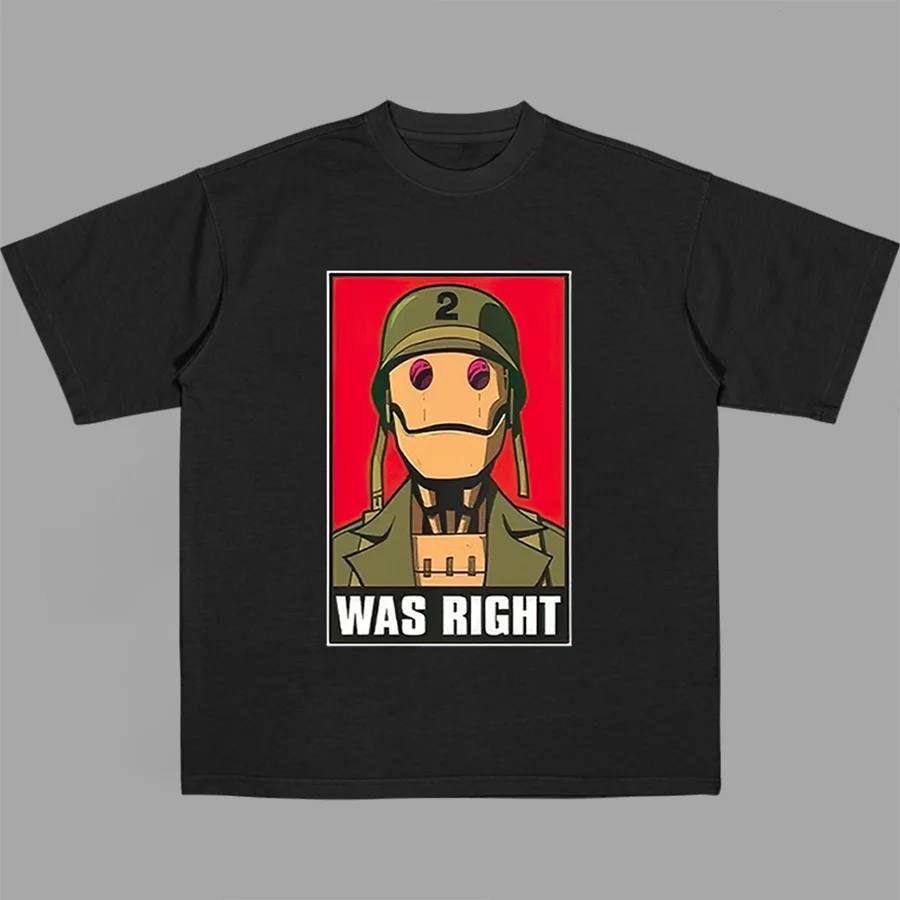 GI Robot Was Right Printed Unisex Oversized T-shirt - Devcarry