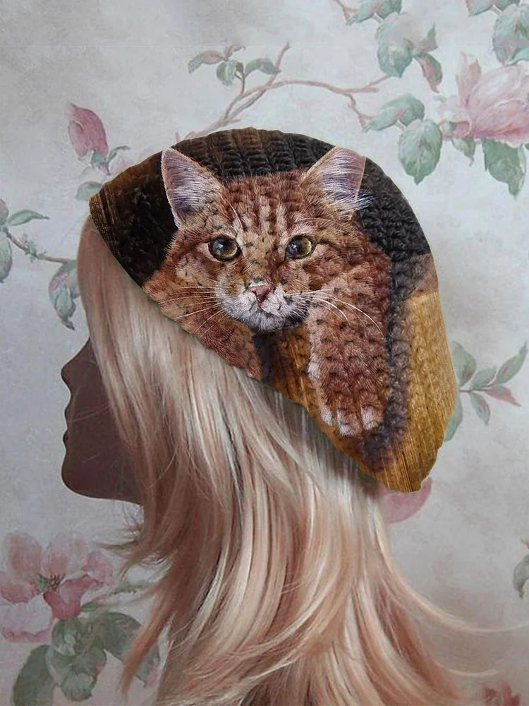 Women's casual animal print hat