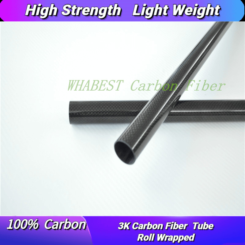 OD 5mm X ID 3mm 100% Roll Wrapped 3k Carbon Fiber Tube High Glossy Plain Poles/Shaft L500mm/1000mm