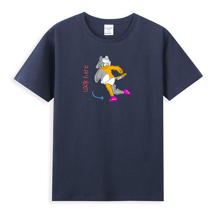 Unisex Just Soso Shirts Cat's Sneaker Ink Blue