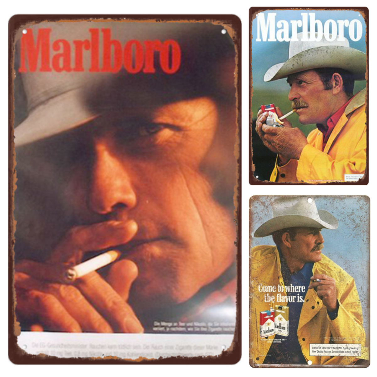 (3pcs) 20*30cm Marlboro Vintage Tin Signs
