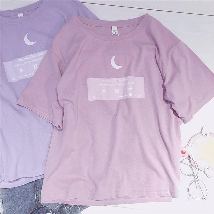 Pink/Purple Moon Broadcasting Station Tee Shirt SP13715