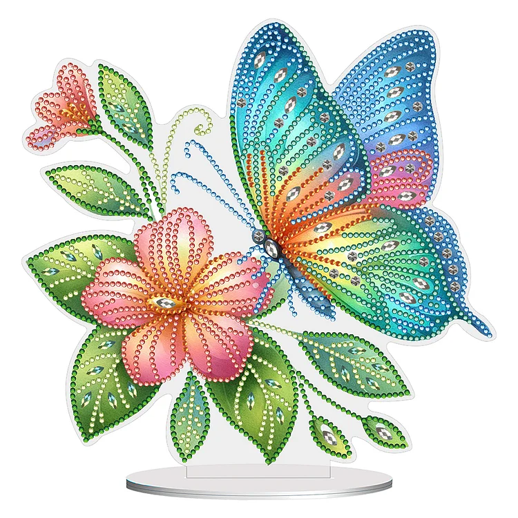 Special Shape Flower Butterfly Desktop Diamond Painting Art Office Decor (GJ506)