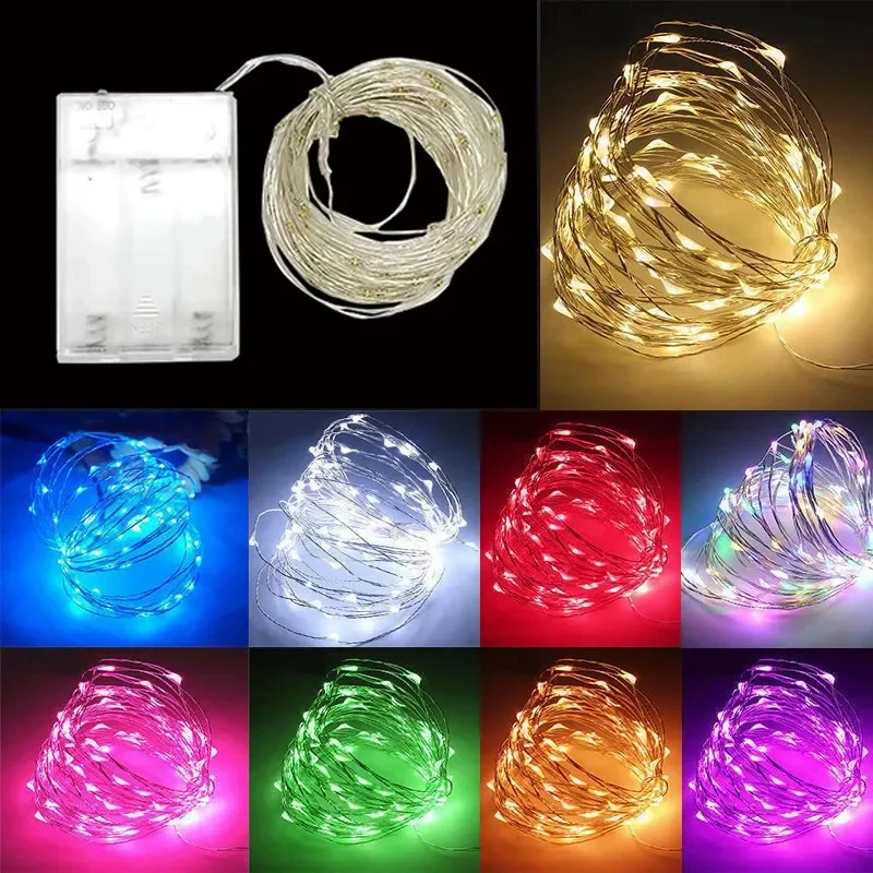 20M LED Fee Licht Mini Weihnachten Licht Kupfer Draht String Licht Nacht lampe wasserdicht für Hochzeit Weihnachten Girlande Party