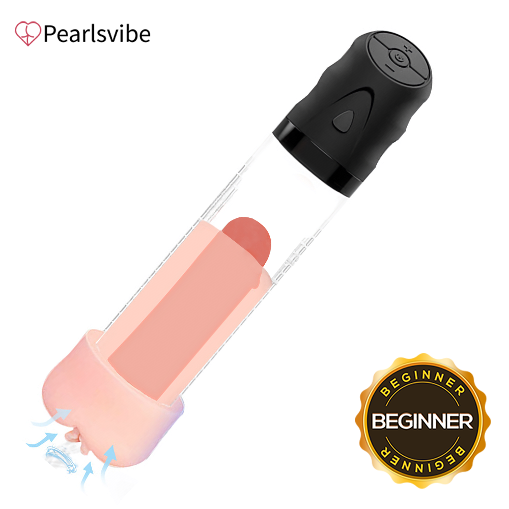 Bestvibe 2 in 1 4-Pattern Vacuum Sucking Penis Enhancer Masturbatable Penis  Pump