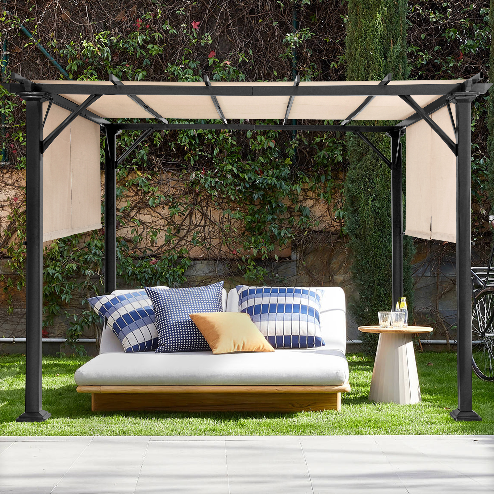 ファッション通販 安い Canopy with Pergola Metal Outdoor FT 10 x 10 Shades JOYSIDE | デュエルマスターズ