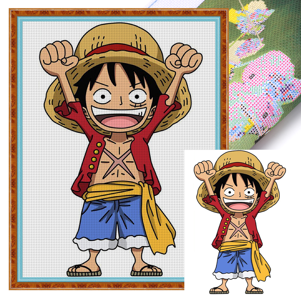One Piece Luffy - 11ct estampillé point de croix - 40 * 53cm
