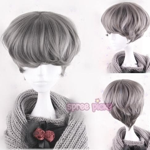 Gray Dailyfashion Short Hair Wig SP166849