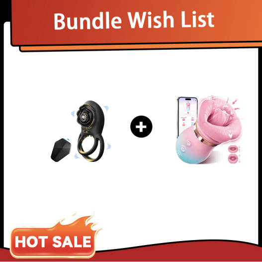 Tongue Licking Toy + Cock Ring By Rose Toy