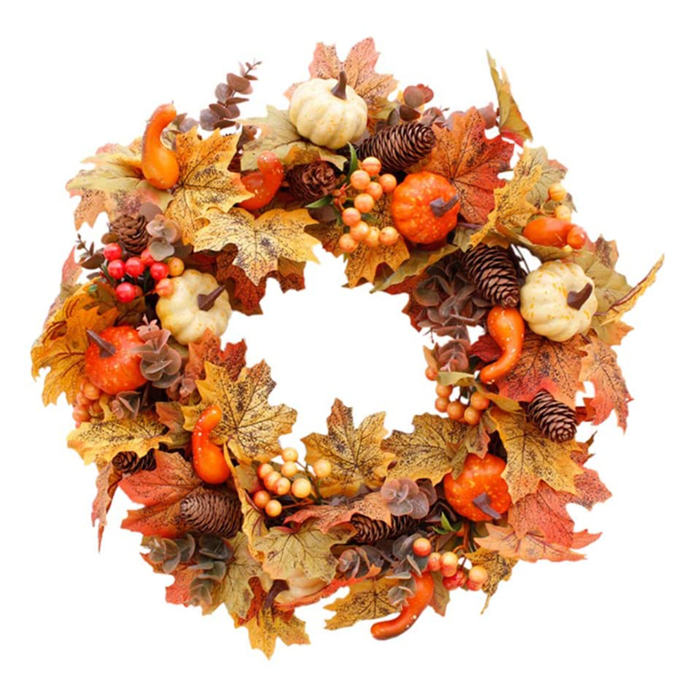 Pumpkin Wreath Artificial Berry Pine Maple Front Door Garland Decor Supply, 501 Original
Pumpkin Wreath Artificial Berry Pine Maple Front Door Garland Decor Supply, 501 Original