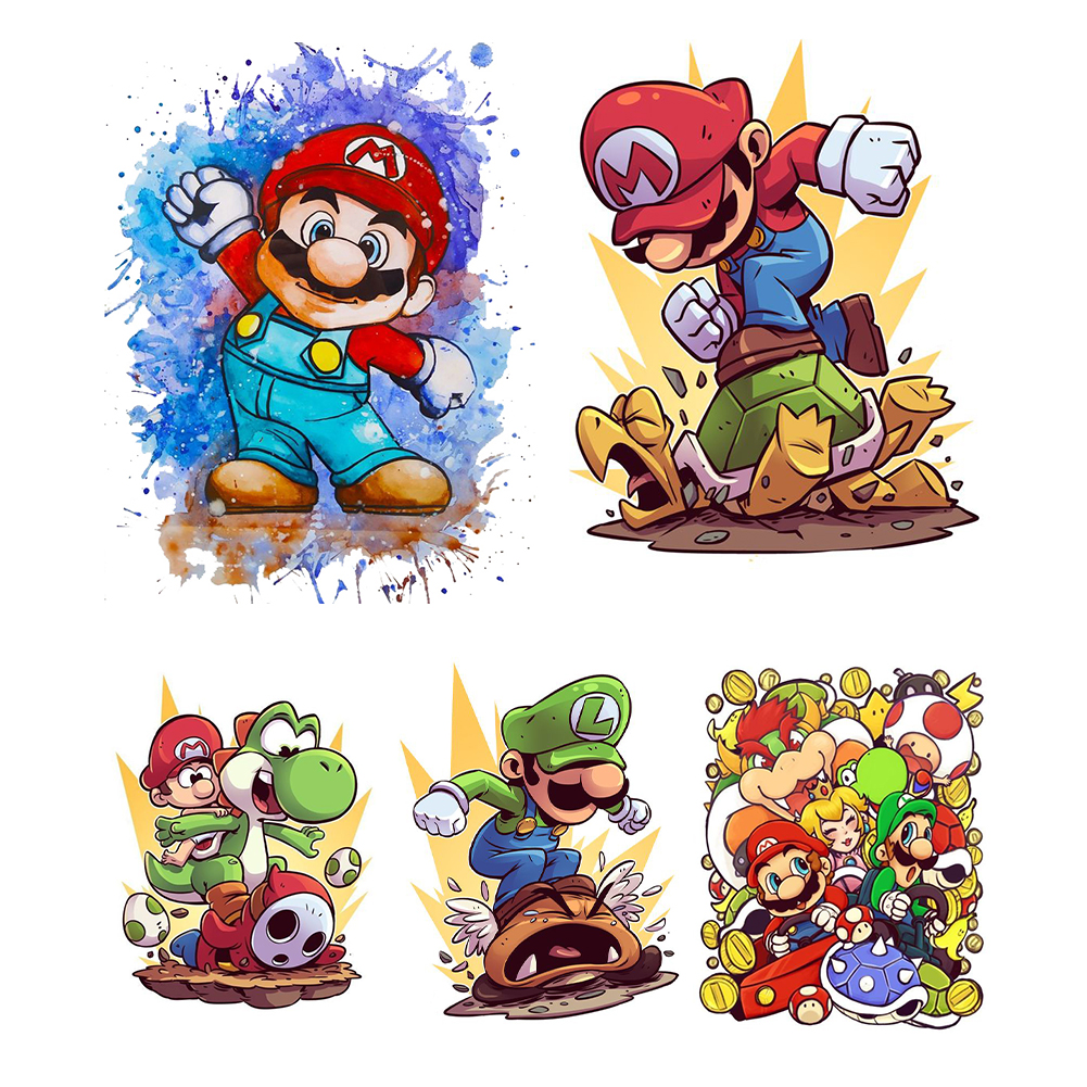 Super Mario Bros DIY 5D Diamond Painting Sticker Kits Kids Embroidery Art  Decor