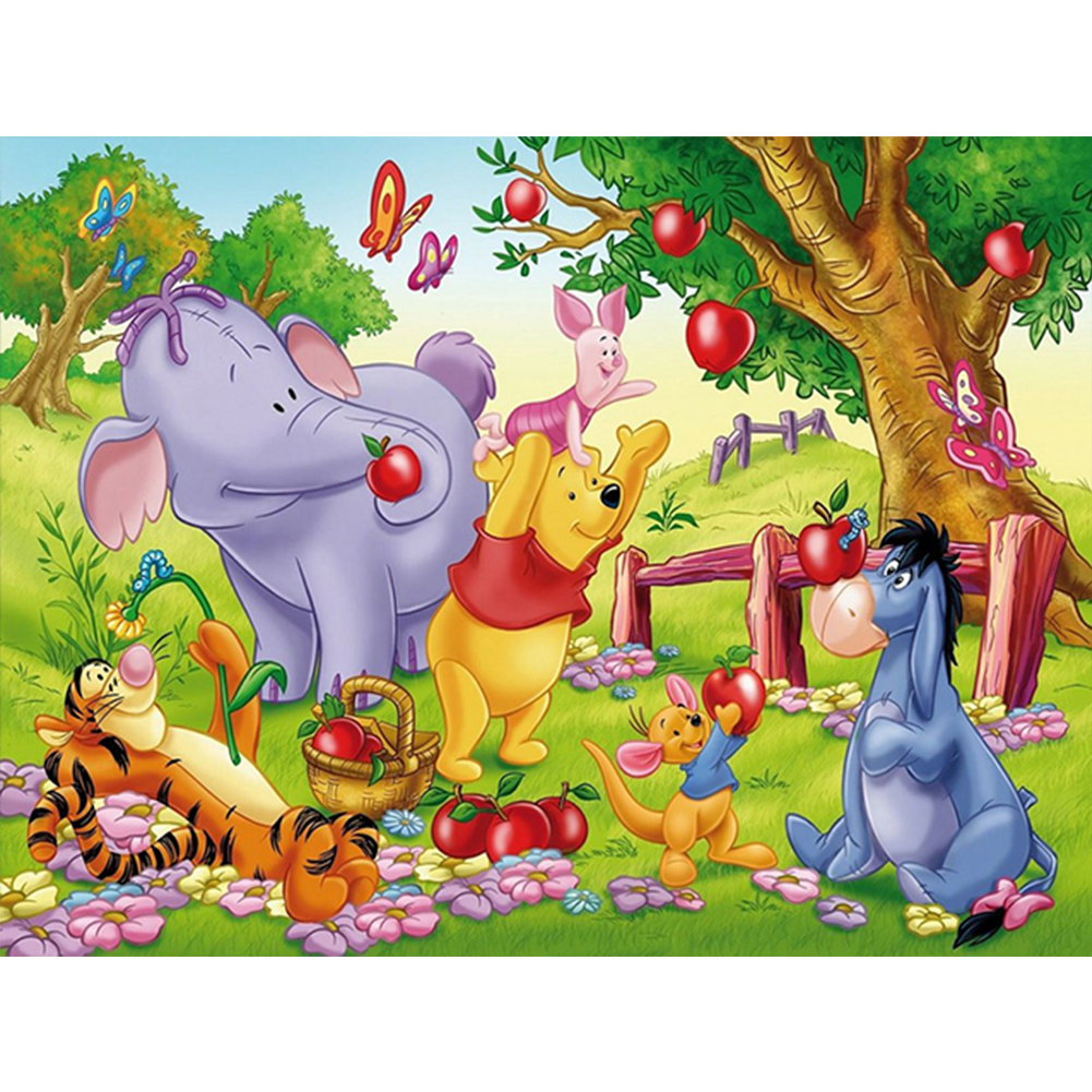 Disney Winnie The Pooh And Tigger 40*40CM(Canvas) Full Round Drill Diamond  Painting