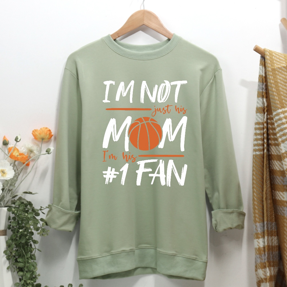 I'm Not Just His Mom I'm His Number One Fan Women Casual Sweatshirt-Guru-buzz