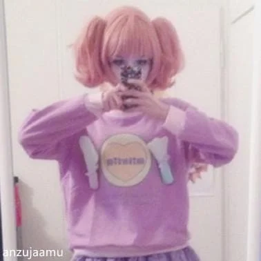 Pink/Purple Let's Dinner Jumper Sweater SP130019