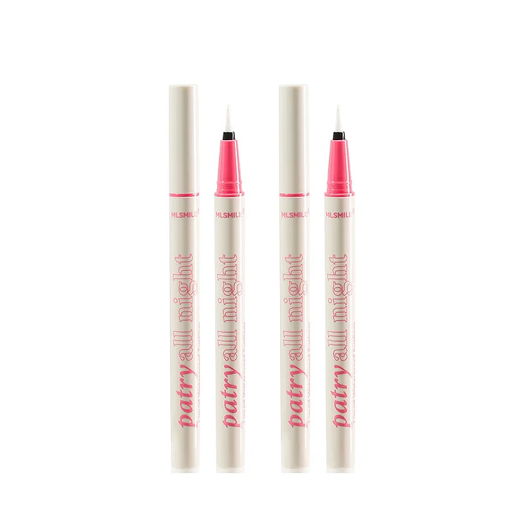 Silver waterproof eyeliner pen dries quickly and does not smudge