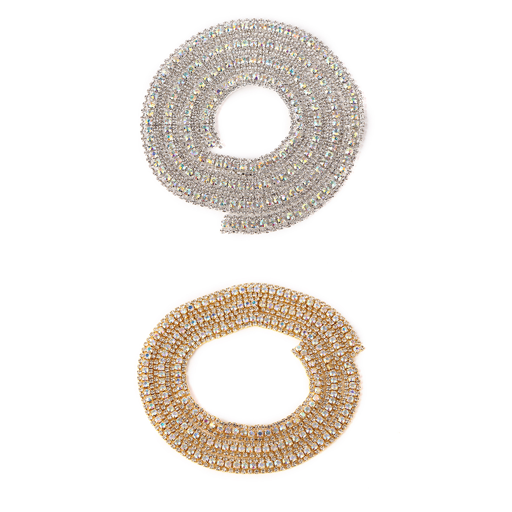 1 Yard SS16mm 4mm Glitter Crystal Chain DIY AB Glass Rhinestones with Claw, Silver, 501 Original
1 Yard SS16mm 4mm Glitter Crystal Chain DIY AB Glass Rhinestones with Claw, Silver, 501 Original