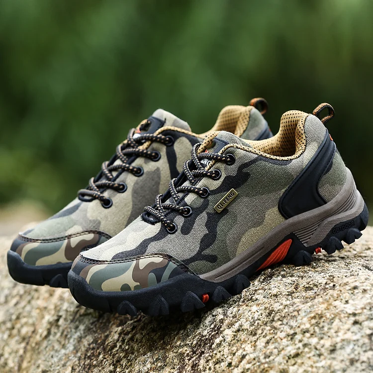 TIMSMEN Outdoor Camouflage Flat Soft Off-road Hiking Shoes
