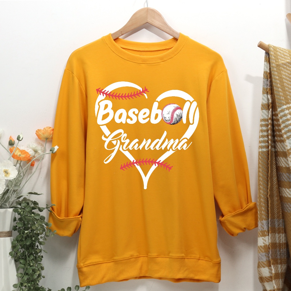 Baseball grandma Women Casual Sweatshirt-Guru-buzz