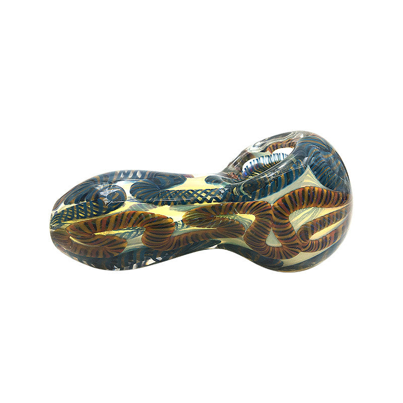 Colorful Glass Pipe Smoking Hand Pipes Cheap Tobacco Spoon Pipe