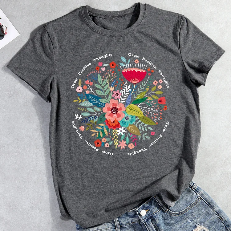 Flower T-shirt, Bohemian style shirt Tee -02631