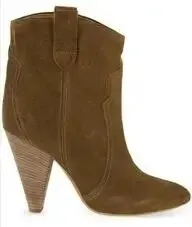 VCSHOES Women Spike Heels Ankle Boots Suede Lady Boots Shoes Cool Style High Heels Boots