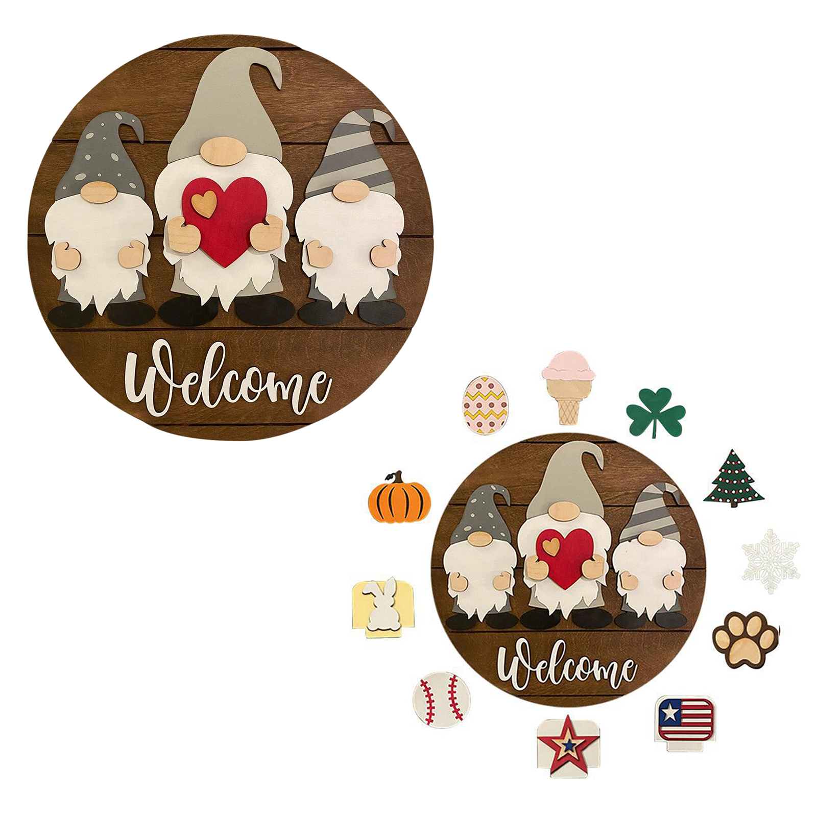 Welcome Sign Front Door Round Rustic Dwarf Doll Wood Hanging Sign Plaque, Comes with small accessories, 501 Original
Welcome Sign Front Door Round Rustic Dwarf Doll Wood Hanging Sign Plaque, Comes with small accessories, 501 Original