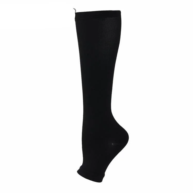 ( 3 PAIRS) Zippered Open Toe Compression Socks Support Stockings 20-30 mmHg shopify Stunahome.com