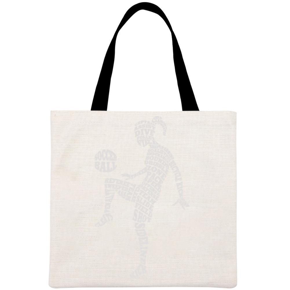 Soccer Player Printed Linen Bag-Guru-buzz
