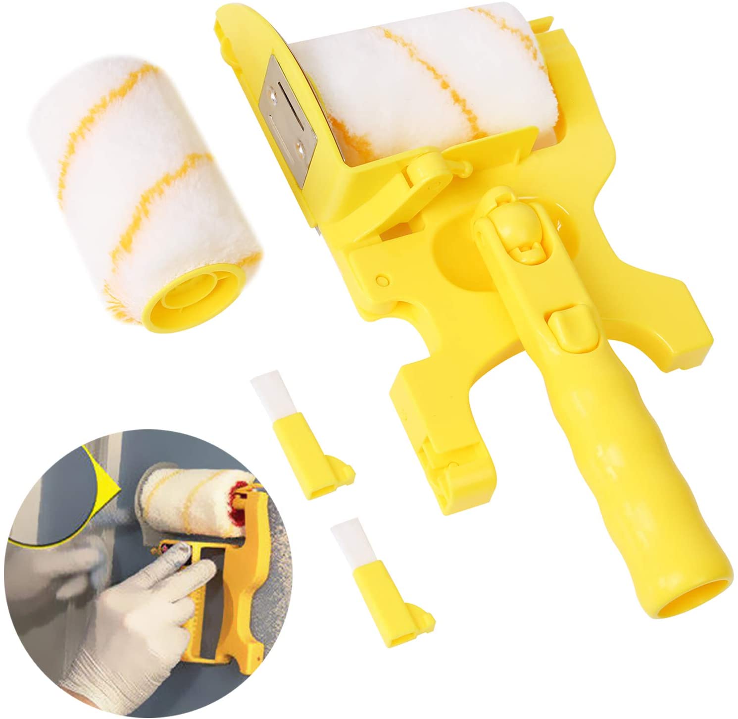 Paint Edger Roller Brush Multifunctional HandHeld CleanCut Paint
