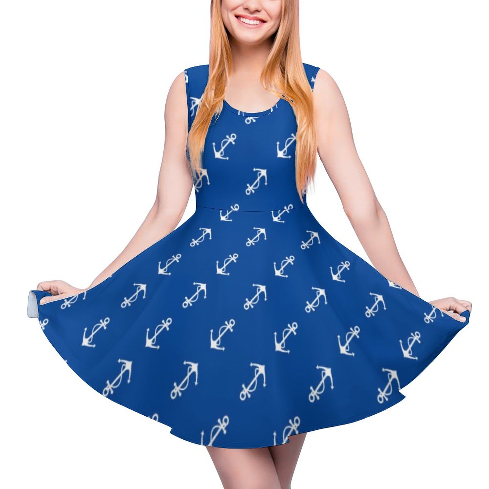 navy blue dress for baby girl Halter Floral Detail Skater Dress Red