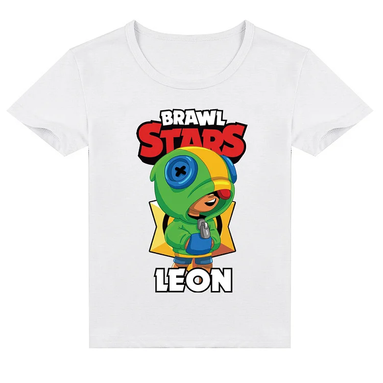 Mayoulove Brawl Stars T-Shirt for Kids | Fun Cartoon Print | Suitable for Boys and Girls | Breathable Fabric and Comfortable Fit-Mayoulove