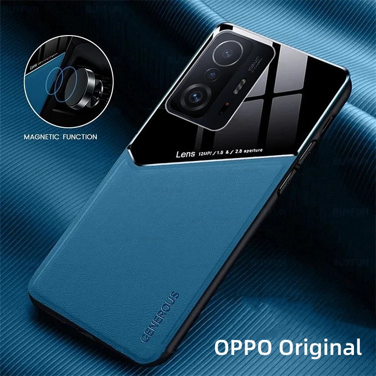 HULLIN Custodia Compatibile Con OPPO A52 / OPPO A72 / OPPO A92 (6.5), Cover Protettiva Pelle PU - Zaffiro