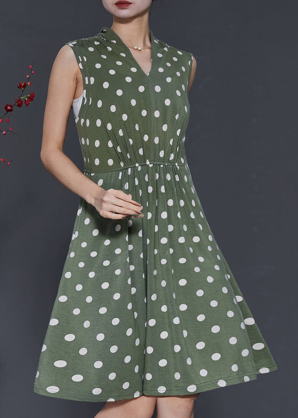Army Green Rib Knit Button Down Mini Dress