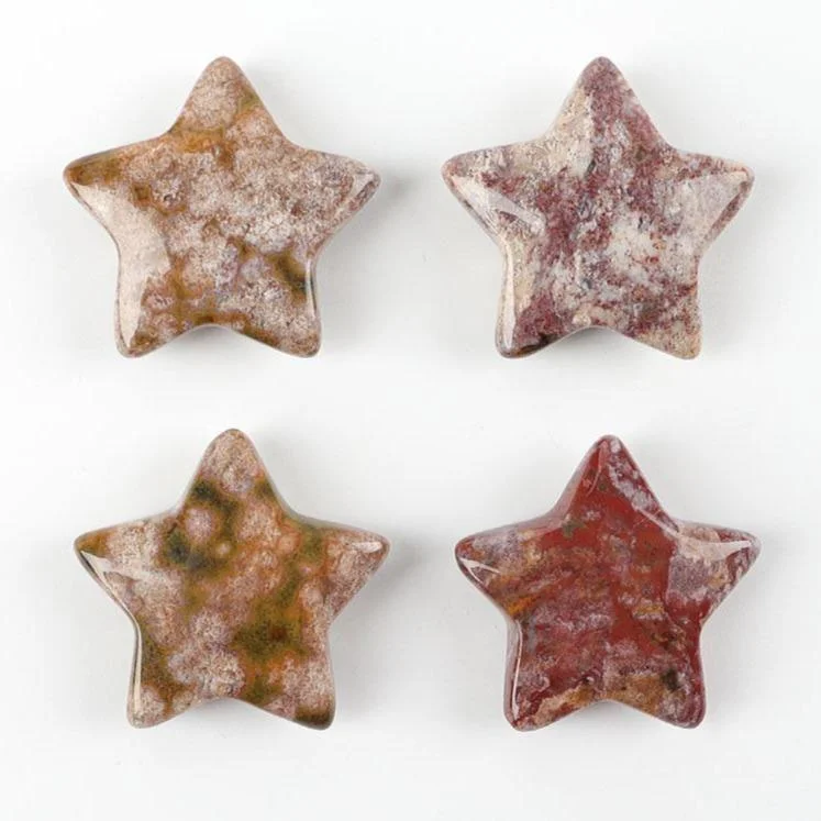 1" Ocean Jasper Crystal Carving Stars