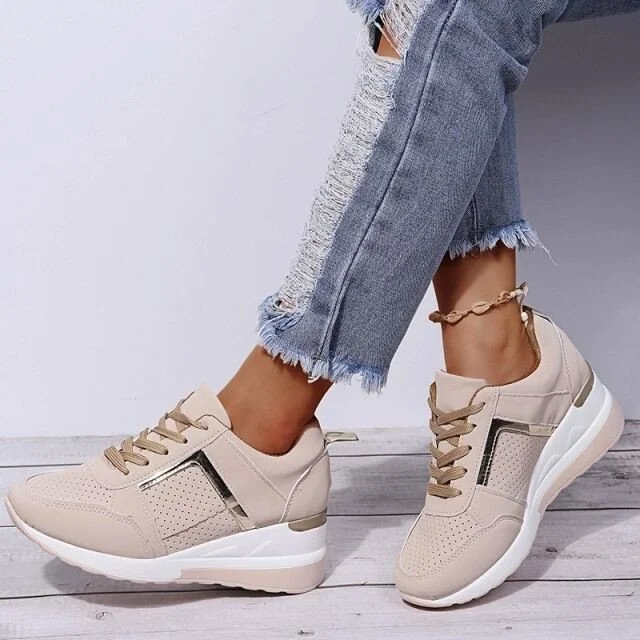 Women Orthopedic Wedges Sneakers Breathable Hollow Non-Slip Shoes