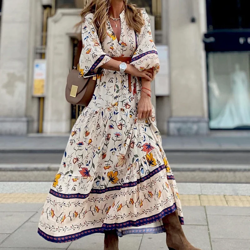 Printed Bohemian Long Dress