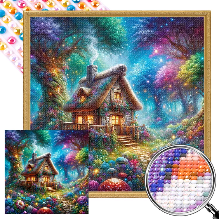Forest Cabin 40*40CM (Canvas) Full AB Round Drill Diamond Painting gbfke