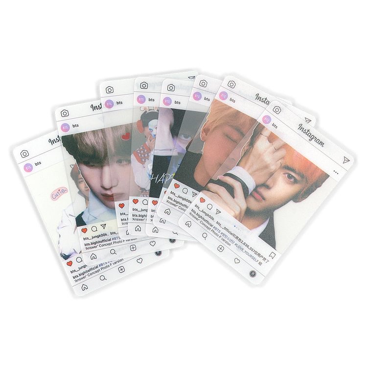 BTS Photocards Final Transparent card Pack Set of 8