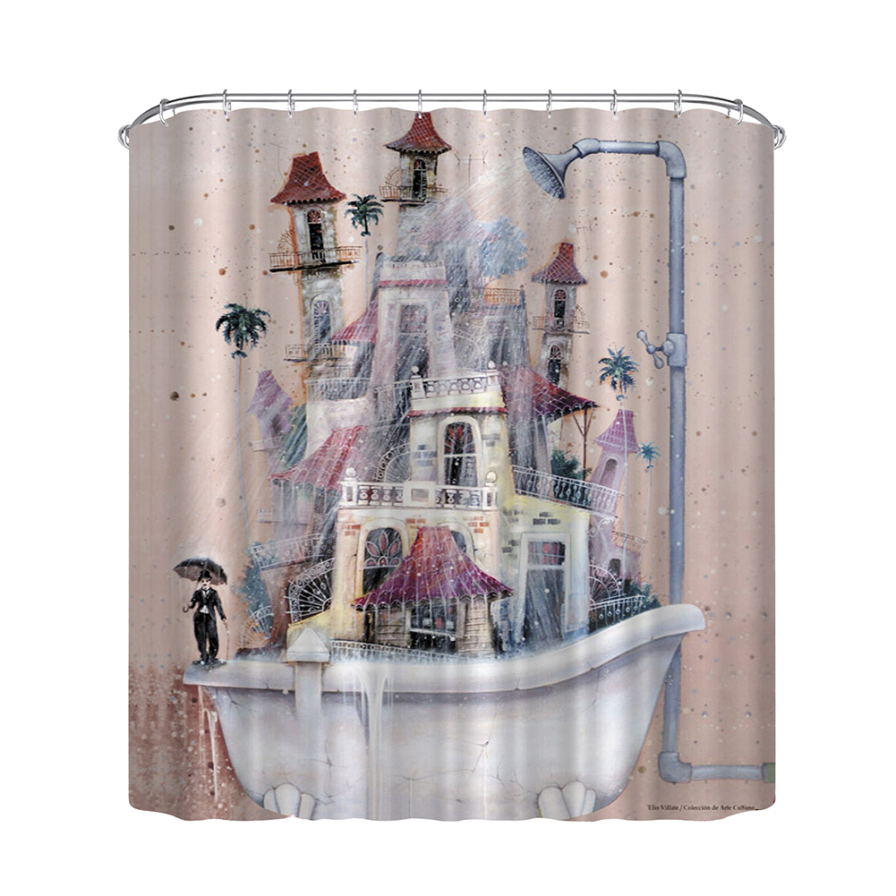 Novelty Villa Printed Shower Curtain Waterproof Cover for Bathing Bathtub, 501 Original
Novelty Villa Printed Shower Curtain Waterproof Cover for Bathing Bathtub, 501 Original
