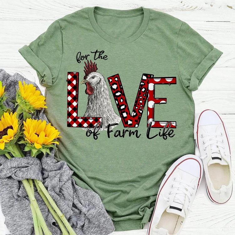 ANB - For the love of the farm live village life Retro Tee -05207