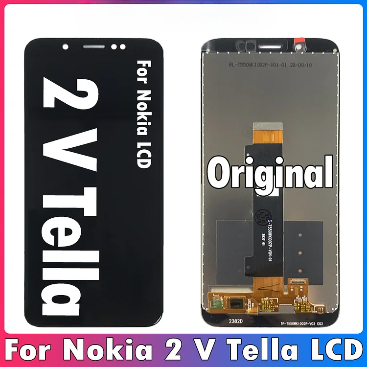 Original 5.45" For Nokia 2 V Tella LCD Display Touch Screen Digitizer Assembly For Nokia 2V LCD Replacement Repair Parts