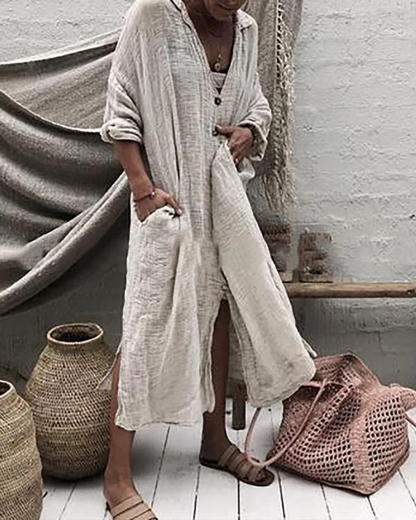 button down holiday irregular solid dresses p108657
