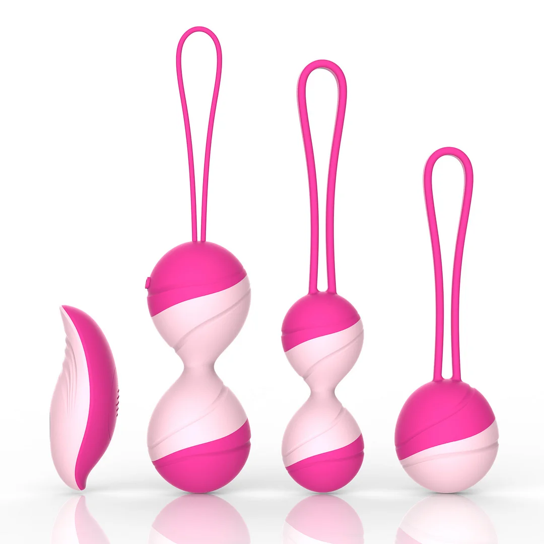 Two-color Series Remote Control Kegel Ball - Rose Toy